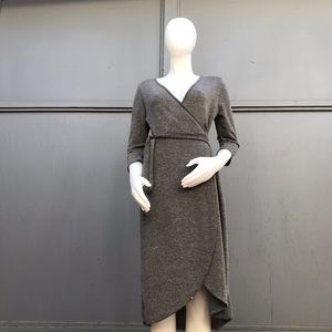 Monteau (Macy’s) Gray Sweater Wrap Dress X-Large